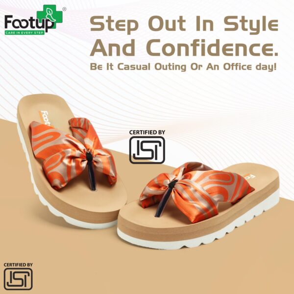 FOOT UP Women’s Stylish Bow-Knot Comfort Slippers | Soft Cushioned EVA Footbed with Trendy Satin Straps & Anti-Skid Lightweight Sole – Everyday Wear Fashion Sandals for Indoor &...