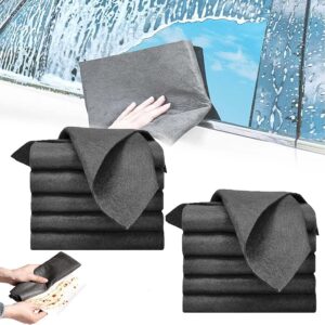 FRONTED 3 Pack Thickened Magic Cleaning Cloth, Reusable Microfiber Glass Cleaning Cloths, 30X30 CM Lint-Free Cloth Streak-Free Miracle for Tea Towels, Cars, Window, Mirror Glass...