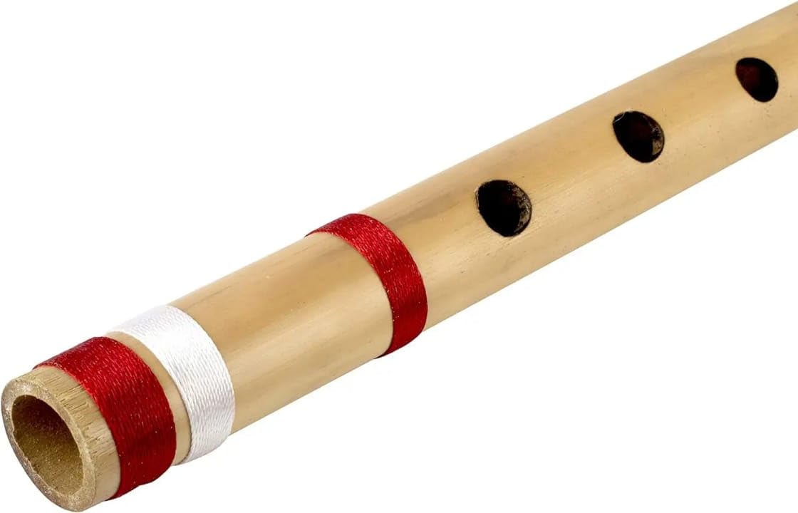 GIRLYZ ATTIRE Traditional Handmade Wooden Bamboo Flute Basuri Musical Instrument For Gifting And Janmastami, (Pack Of 1)