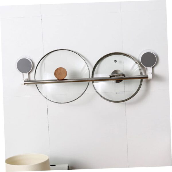 GLACIAL Wall Mounted Single Rod Towel Holder Bar – Magic Sticker Napkin Rod Hanger for Bathroom & Kitchen, No-Drill Cloth Rack for Hand Towels, Dish Towels, and Cleaning Rags...