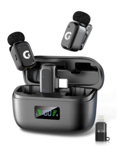 GRENARO Mini Mic for YouTube Wireless, Wireless Microphone for Youtubers with 3-Level Al Noise Cancellation Mic Wireless, AI Voice Changer, 30H Battery, 164FT Range (Dual...