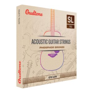 Gudtone Phosphor Bronze 11-52 Superlight Acoustic Guitar Strings GTS-210 Stainless Steel Hex Core (11-52)