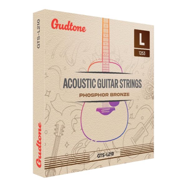 Gudtone Phosphor Bronze 11-52 Superlight Acoustic Guitar Strings GTS-210 Stainless Steel Hex Core (11-52)
