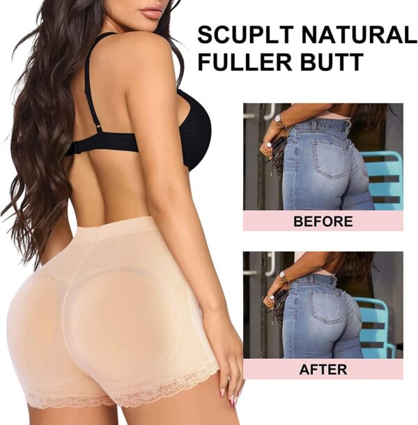HSR Women Butt Lifter Panties Padded Shapewear Hip Enhancer Pads Shorts Seamless Underwear Tummy Control Boyshorts