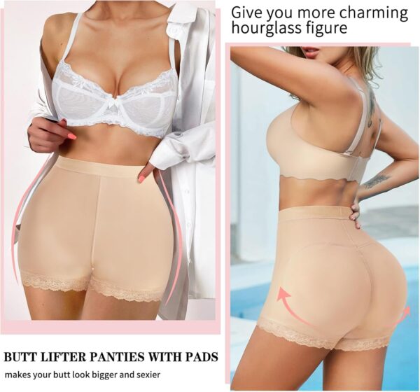 HSR Women Butt Lifter Panties Padded Shapewear Hip Enhancer Pads Shorts Seamless Underwear Tummy Control Boyshorts