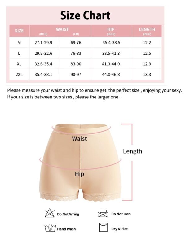 HSR Women Butt Lifter Panties Padded Shapewear Hip Enhancer Pads Shorts Seamless Underwear Tummy Control Boyshorts