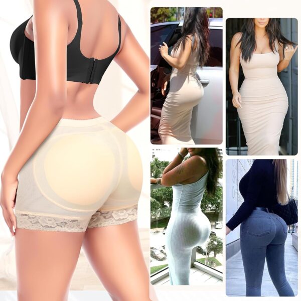 HSR Women Butt Lifter Panties Padded Shapewear Hip Enhancer Pads Shorts Seamless Underwear Tummy Control Boyshorts