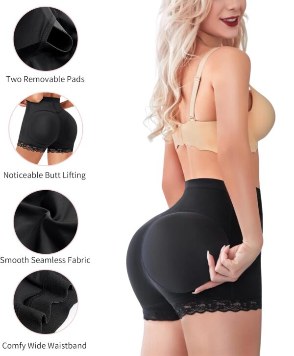 HSR Women Butt Lifter Panties Padded Shapewear Hip Enhancer Pads Shorts Seamless Underwear Tummy Control Boyshorts