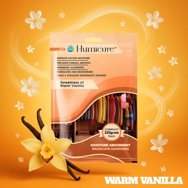 Humicure Moisture Absorber Dehumidifier | 500ml Absorption Capacity | Prevents Mold, Dampness & Odor in Wardrobe, Bathroom, Kitchen & Bedroom | 220g x 3 (Fragrance Combo)