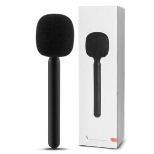 Hybite Wireless Handheld Interview Adapter with Foam Windshield - Reduce Wind Noise, Compatible with Wireless GO Trensmitter & Others - Plug n Play for Outdoor Interviews & More