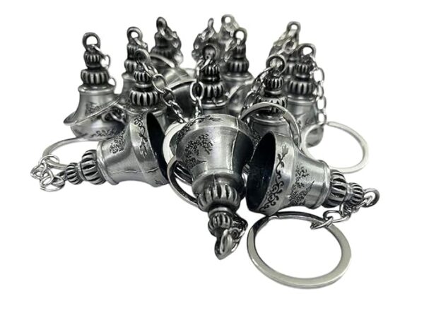 Iqnex guardian bell for bike Tibetan Key Chain Good Luck Key Chain For Bike key ring Positivity | Antique Finish | 10 CM Dragon & Bird Engravings for bike