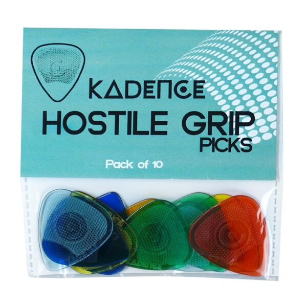 Kadence 10 Guitar Picks with Hostile Grip in 0.99mm Thickness and Mix Colors, Anti slip, Stronger, Guitar Plectrums