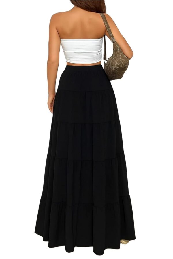 kaish Women's Charming Crepe Blooming Flared Long for Traditional Stitched A-line Flare Skirt for Girls with 1.8 Meter Flare 40 inch Height