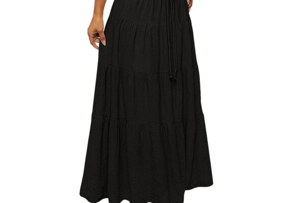 kaish Women's Charming Crepe Blooming Flared Long for Traditional Stitched A-line Flare Skirt for Girls with 1.8 Meter Flare 40 inch Height
