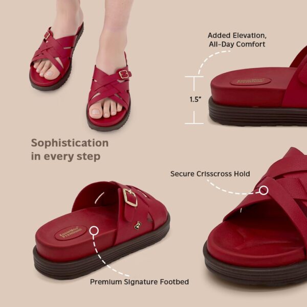 KazarMax Premium Women's Effortless Comfort | Strappy Slide Sandals | Cushioned Footbed | Lightweight | Slip-On Sandals