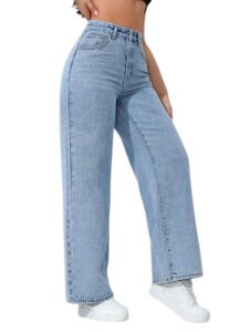 KCM FASHION Straight FIT Jeans for Women Baggy JAENS