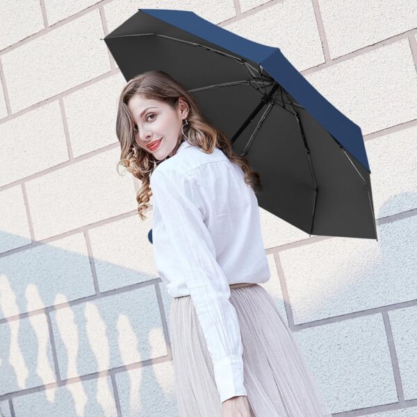 KEEKOS Umbrella, UV Big Size Umbrella for Sun Protection Rain Windproof Strong large 2 fold for men women kids boys girls Perfect small & stylish Windproof & Compact