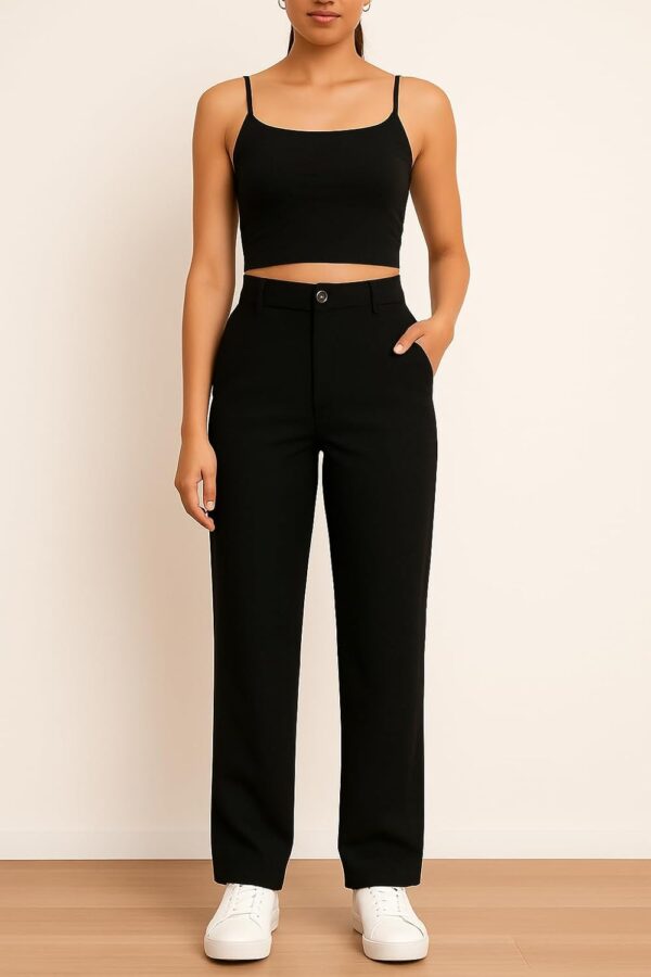 Kizyoo Women's High Waist Formal Trousers | Formal Pants | Office Wear