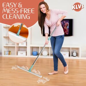 KLVS Magic Broom Silicone Floor Wiper – Heavy-Duty Floor Cleaning Squeegee with Stainless Steel Extendable Handle | Multipurpose Bathroom, Kitchen, Tile & Window Cleaner