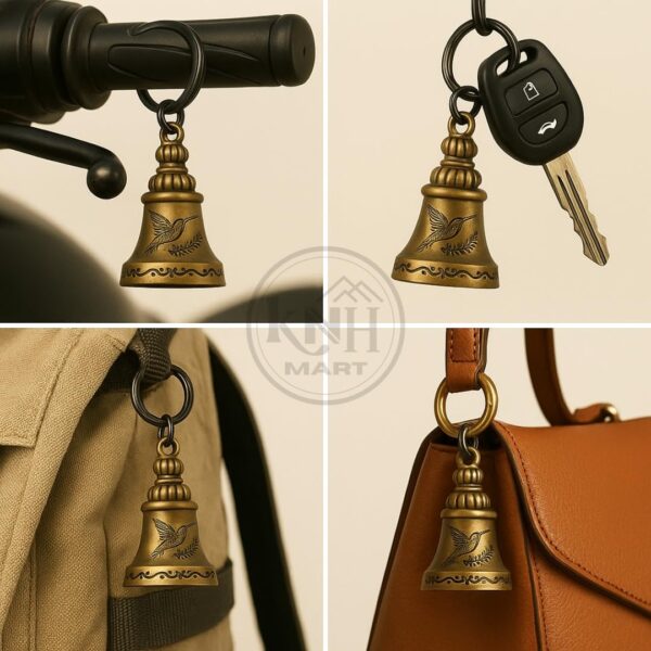 KNH MART Guardian Bell KeyChain for Bike and Car | Tibetan Key Chain Good Luck Key Chain Multicolour
