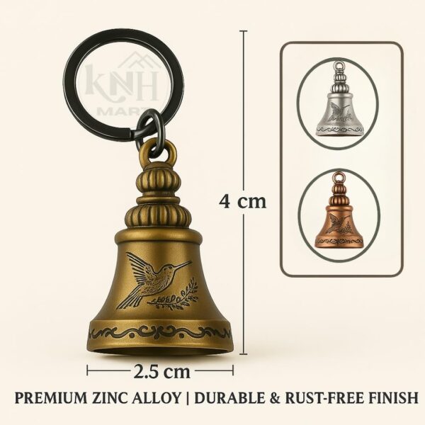 KNH MART Guardian Bell KeyChain for Bike and Car | Tibetan Key Chain Good Luck Key Chain Multicolour