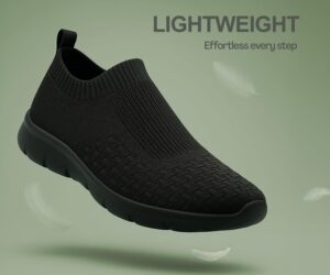 Kraasa ZONIC Men’s Lightweight Knit Sneakers with Memory Insole | Breathable, Anti-Skid Running, Walking & Gym Shoes (Sizes 6-10, Multiple Colors)