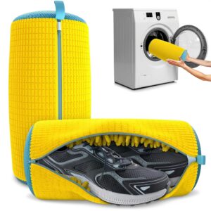 KUPSKIDZ® Shoes Washing Machine Bag for Washer and Dryer Reusable Shoe Cleaning Bag for Sneaker Tennis Unstain Cleaner Kit Invisible Zipper Side Opening Laundry Washing