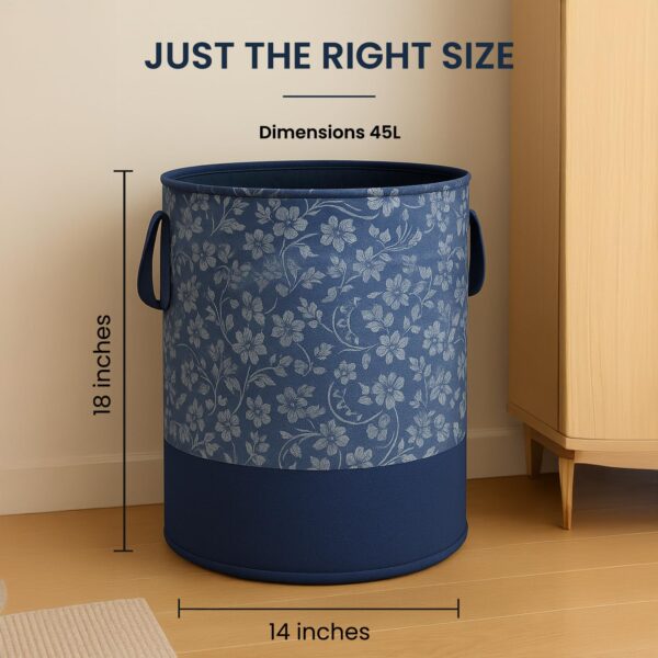 LAXIS HOMFIL Brand 45L Printed Laundry Bag for Clothes Foldable with Easy Carry Handles, Non Woven Laundry Basket for Clothes, Toys, Storage, Clothes Basket Storage Organizer -...