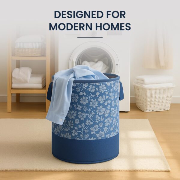LAXIS HOMFIL Brand 45L Printed Laundry Bag for Clothes Foldable with Easy Carry Handles, Non Woven Laundry Basket for Clothes, Toys, Storage, Clothes Basket Storage Organizer -...