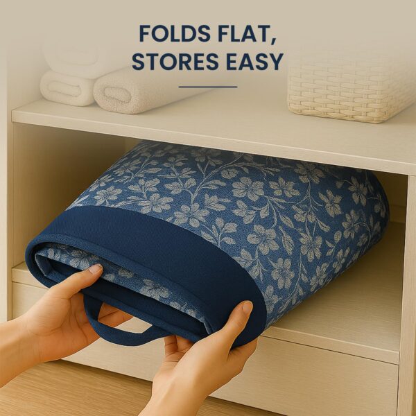 LAXIS HOMFIL Brand 45L Printed Laundry Bag for Clothes Foldable with Easy Carry Handles, Non Woven Laundry Basket for Clothes, Toys, Storage, Clothes Basket Storage Organizer -...