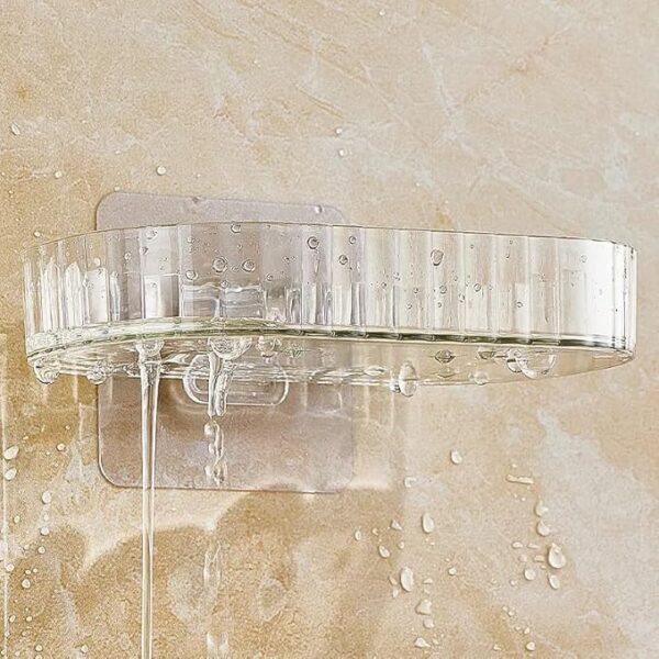 Leawall Transparent Soap Holder for Bathroom – Self-Adhesive Wall-Mounted Soap Case, Durable Bathroom Organizer – No Drill Soap Dispenser for Wash Basin, Soap Stand for Bathroom...