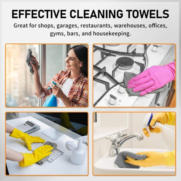 LINEAR Microfiber Cleaning Cloth Roll | Kitchen Towel Roll | Cleaning Towels - Reusable and Washable Cloths for Kitchen, Washable and Reusable (20- Pack) 25 x 26 Cms (Pack of-1)