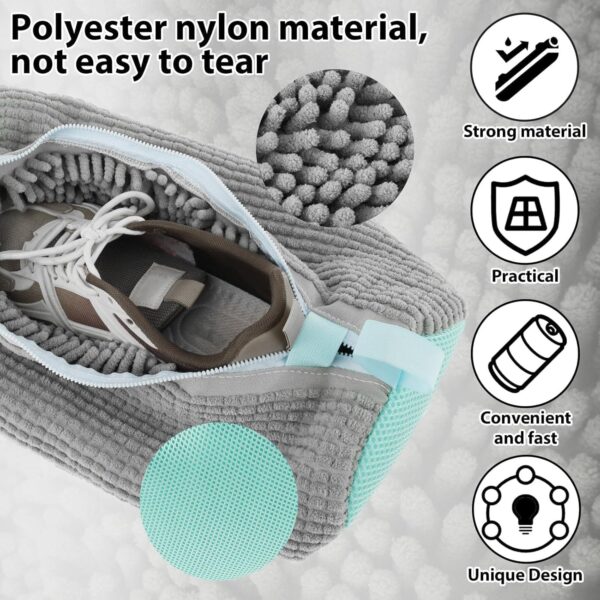 LivTee Shoe Washing Machine Bag Laundry Shoe Bag for Washer & Dryer, Reusable with Durable Zipper for Sneakers & Delicates 360° Deep Cleaning Washable Laundry Organizer Bag...