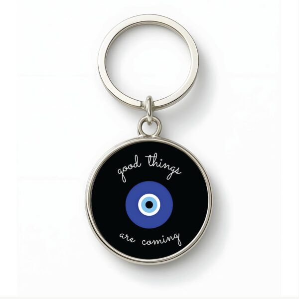 magical gifts Protective Evil Eye Keychain | Double-Sided Metal Key Ring | Good Luck Charm for Car, Bike, Home & Office