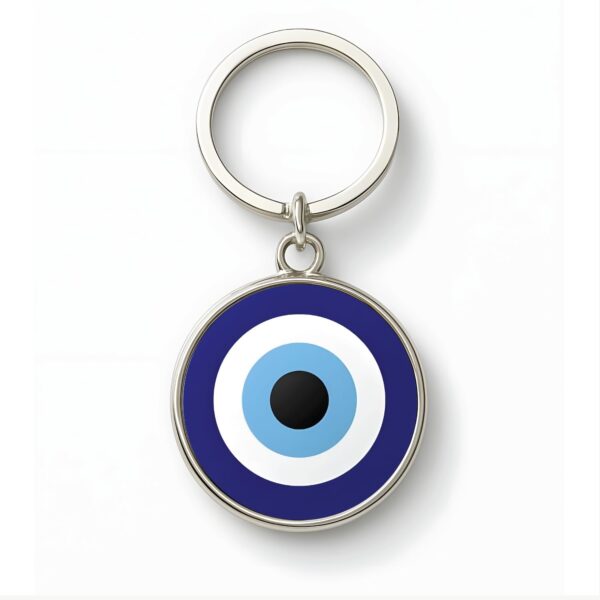 magical gifts Protective Evil Eye Keychain | Double-Sided Metal Key Ring | Good Luck Charm for Car, Bike, Home & Office