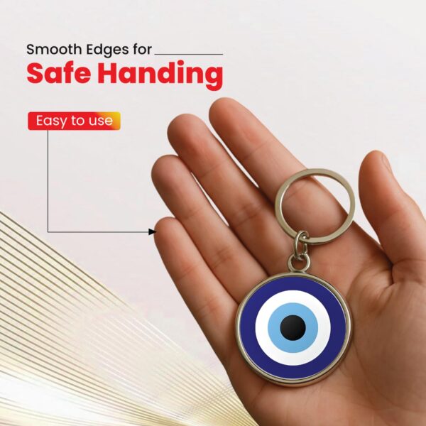 magical gifts Protective Evil Eye Keychain | Double-Sided Metal Key Ring | Good Luck Charm for Car, Bike, Home & Office