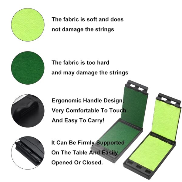 MAKABEE Guitar String Cleaner Clean Fretboard Cloth Tool Scrubber for Cleaning Maintenance Care Kit for Violin/Bass/Ukulele/Electric Guitars and Other Musical Instrument 2 Pack