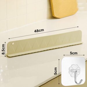 MEKQO Sink Anti-Splash Baffle | Countertop Silicone Suction Cup | Splash Guard, Kitchen Water Baffle Plate Splash Guard | Anti-Splatter Board | Flexible Blocking Barrier |...