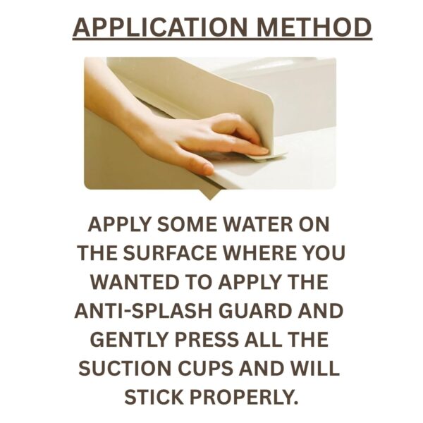 MEKQO Sink Anti-Splash Baffle | Countertop Silicone Suction Cup | Splash Guard, Kitchen Water Baffle Plate Splash Guard | Anti-Splatter Board | Flexible Blocking Barrier |...