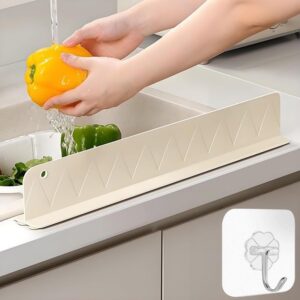 MEKQO Sink Anti-Splash Baffle | Countertop Silicone Suction Cup | Splash Guard, Kitchen Water Baffle Plate Splash Guard | Anti-Splatter Board | Flexible Blocking Barrier |...