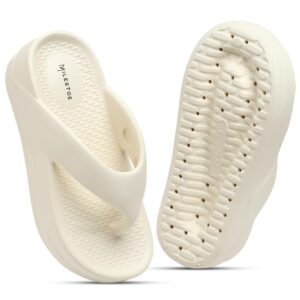 MILESTOE Iris Women Comfortable Slippers | Ergonomic Footbed | Lightweight | Platform Heel | Cushioned Sole | Latest, Stylish and Trendy Flip-Flops for Girls and Ladies