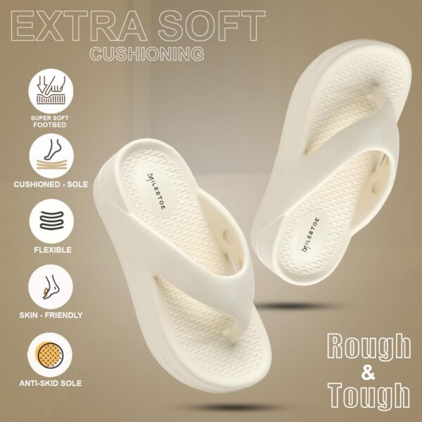 MILESTOE Iris Women Comfortable Slippers | Ergonomic Footbed | Lightweight | Platform Heel | Cushioned Sole | Latest, Stylish and Trendy Flip-Flops for Girls and Ladies
