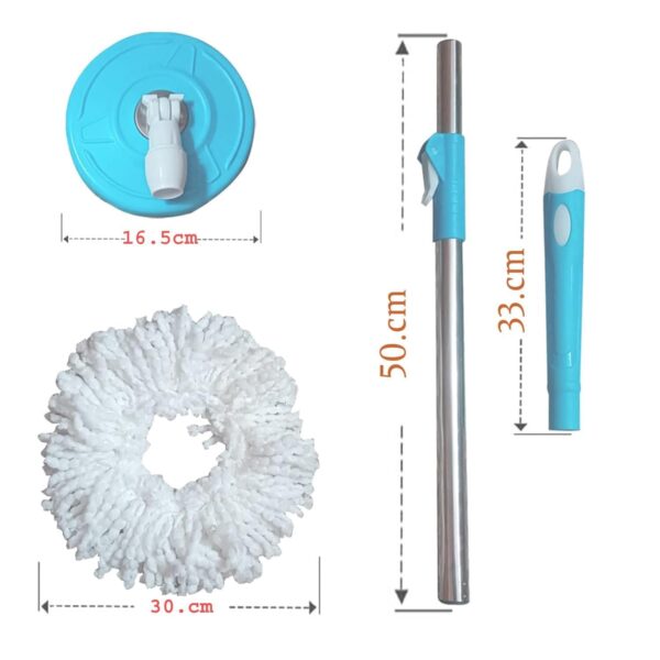 mop Stick Rod only Spin Mop Stick Rod with 1 Microfiber Refill Standing Magic Pocha with Easy Grip Handle