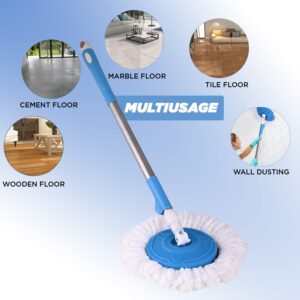 mop Stick Rod only Spin Mop Stick Rod with 1 Microfiber Refill Standing Magic Pocha with Easy Grip Handle