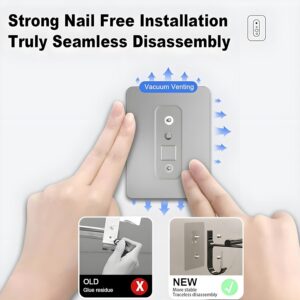 MorivaHomes Self-Adhesive Wall Mounted Aluminium Double Rod Towel Bar with Hook Bathroom Towel Holder/Bathroom Accessories (50CM)(Black, Pack of 1)