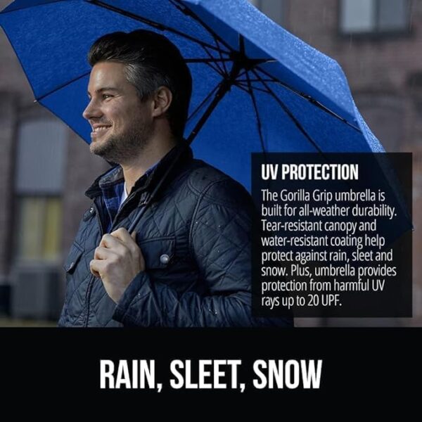 MOROVIK Portable Auto Travel Umbrella, UV Big Size Umbrella for Sun Protection Rain Windproof Strong large 3 fold for men women kids boys girls Perfect small & stylish Windproof...