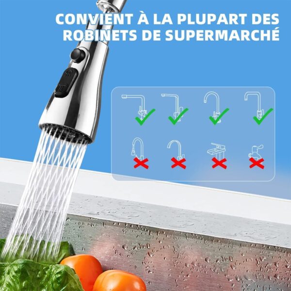 MOROVIK Tap Extender for Kitchen Sink, Flexible Faucet with Tap Extension for Convenient Use Upgrade Your Kitchen Sink with Flexible Tap for Easy Access (Sink Faucet)