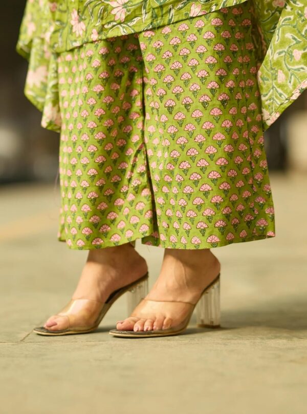 Nermosa Women Printed Anarkali Kurta and Pant Set with Dupatta