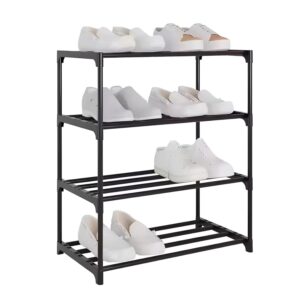 NYALKARAN Shoe Rack with Shelf | Foldable Plastic Shoe Rack with Shelves for Bedroom, Entryway & Living Room | Multipurpose Footwear Stand for Home (4 Layer)