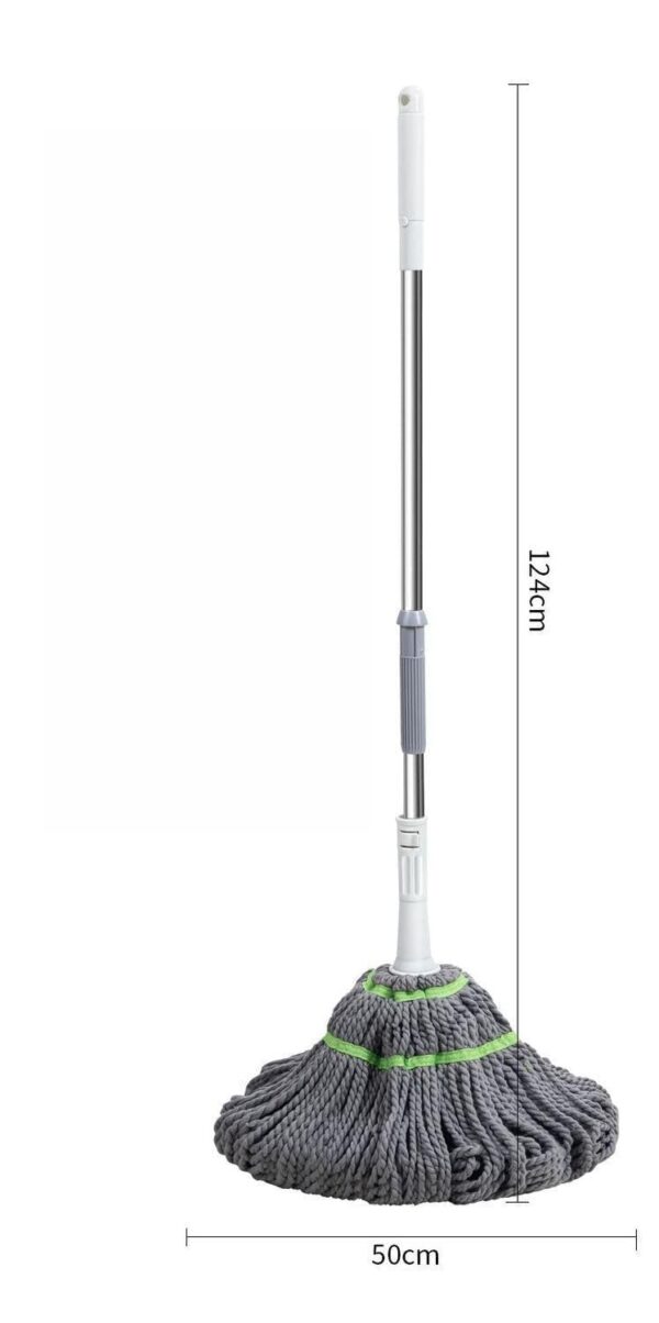 Ozoy Microfiber Twist Mop for Floor Cleaning, Squeeze Twist Mop Stick with Stainless Steel Handle, Easy to Use Durable Dust Floor Cleaner, Reusable Mops, Hardwood, Tile and